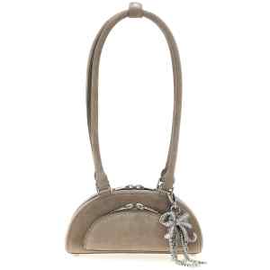 Self-Portrait Suede Mini With Charm Shoulder Bag