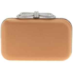 Mach & Mach Double Bow Satin Clutch