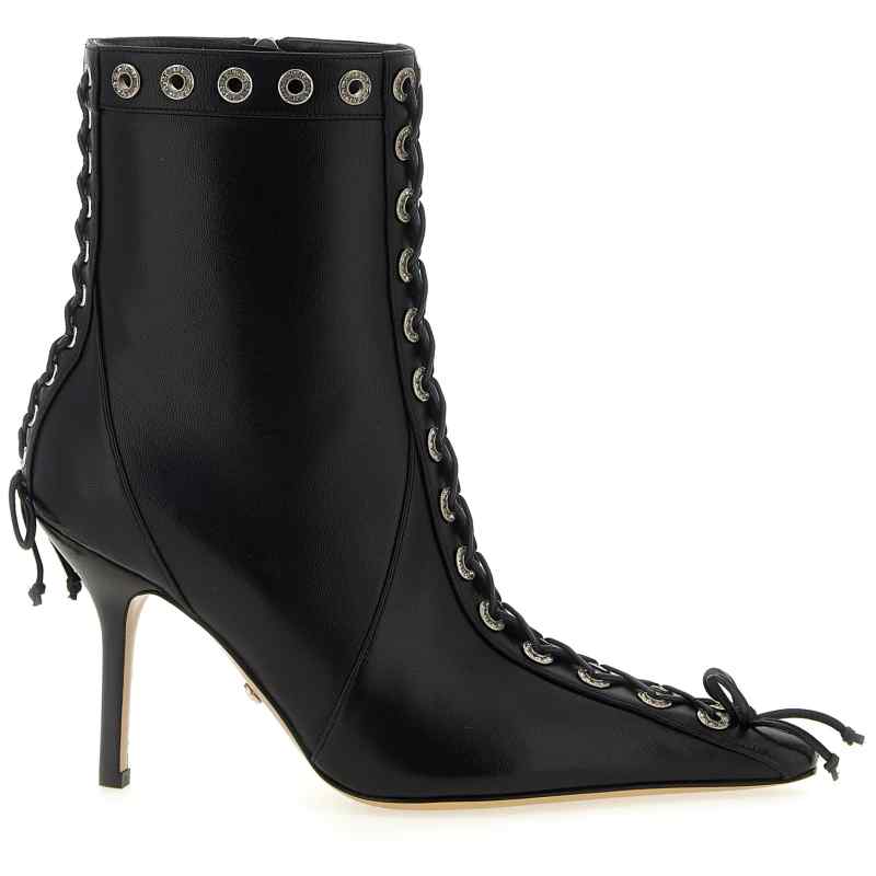 Mach & Mach Crystalized Corset Ankle Boots