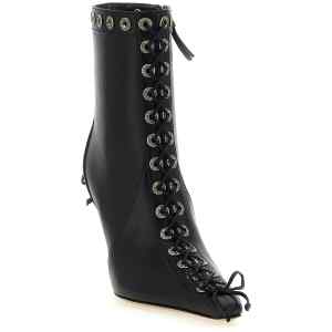 Mach & Mach Crystalized Corset Ankle Boots
