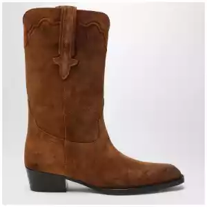 Paris Texas Hilda boots in Cognac suede