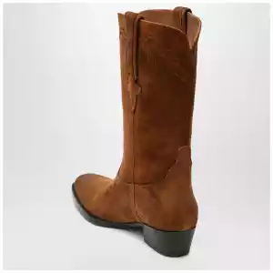 Paris Texas Hilda boots in Cognac suede