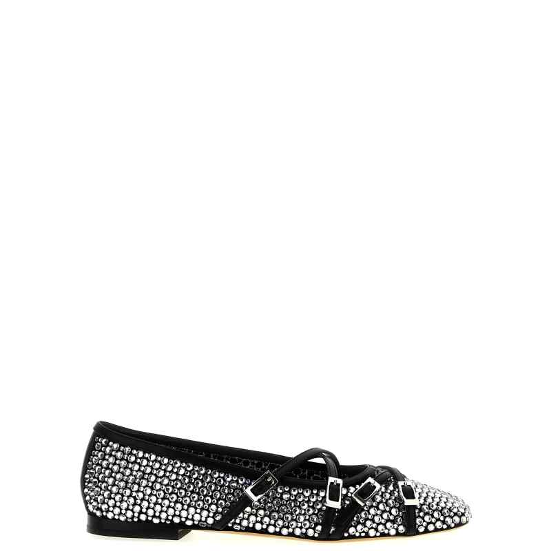 Mach & Mach Crystal Net Ballet Flats