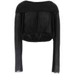 Rick Owens Crooped Hooded Tunic Sweater