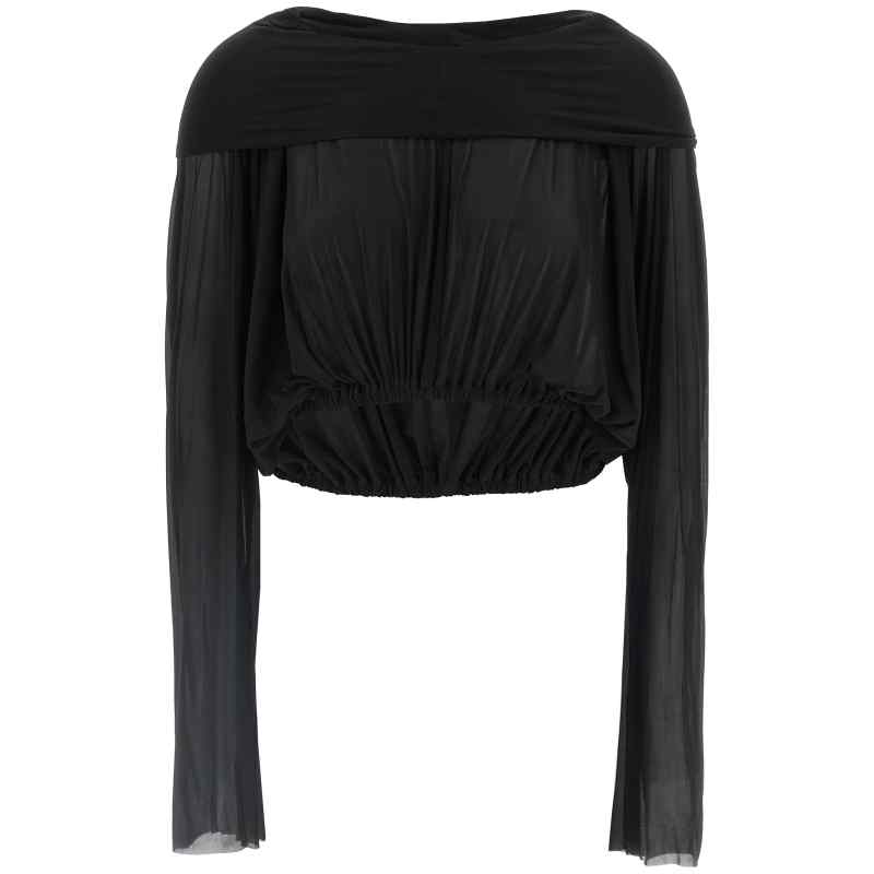 RO01E7278BZ09_01_M_2025-04-10T07-36-22.007Z-2 Rick Owens Crooped Hooded Tunic Sweater