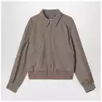 Maison Margiela Beige virgin wool zip-up jacket