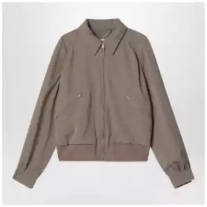 Maison Margiela Beige virgin wool zip-up jacket
