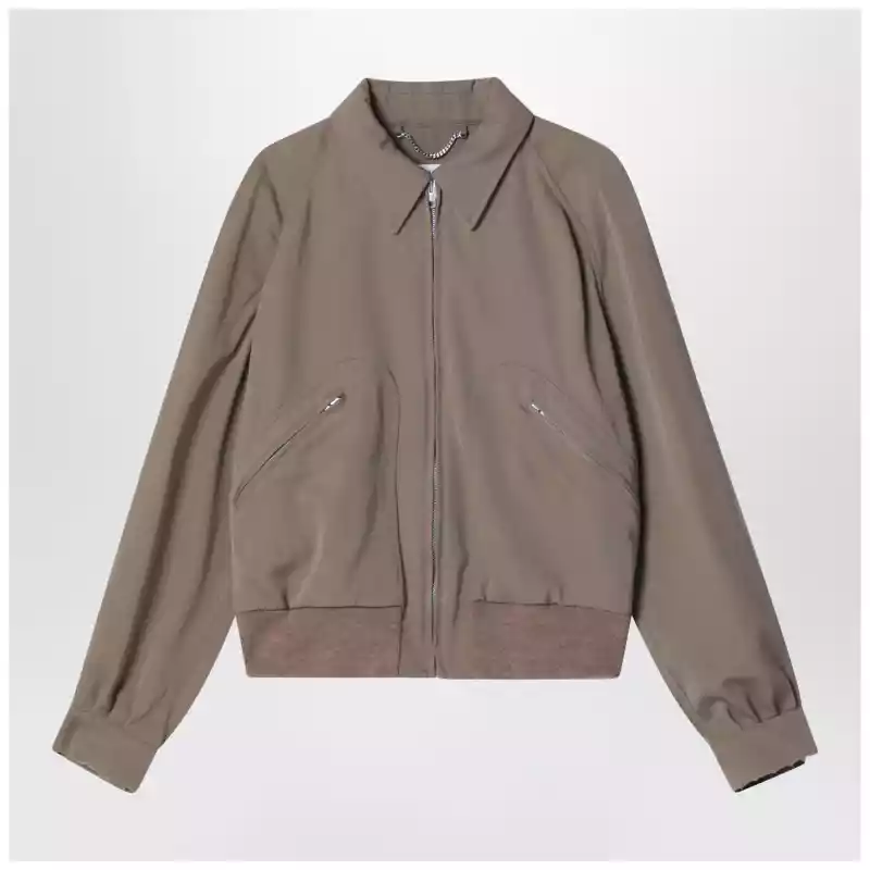 Maison Margiela Beige virgin wool zip-up jacket