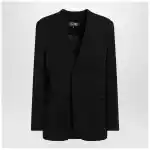 MM6 Maison Margiela Black collarless single-breasted blazer