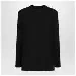MM6 Maison Margiela Black collarless single-breasted blazer