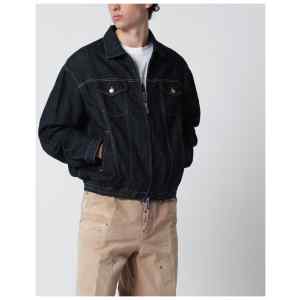 Dsquared2 Navy blue zip-up denim jacket