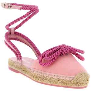 Mach & Mach Double Bow Pink Riviera Espadrilles