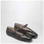 Jimmy Choo The Jelly transparent black ballet flats with crystals