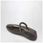 Jimmy Choo The Jelly transparent black ballet flats with crystals