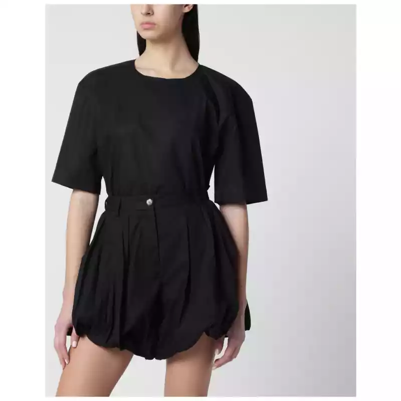 TheLatest Short-sleeve black cotton top