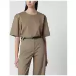 TheLatest Short-sleeve cognac cotton top