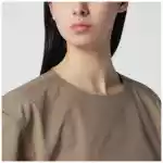 TheLatest Short-sleeve cognac cotton top