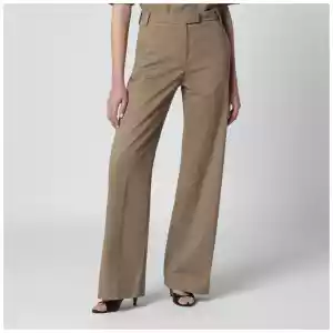 TheLatest Cognac cotton palazzo trousers
