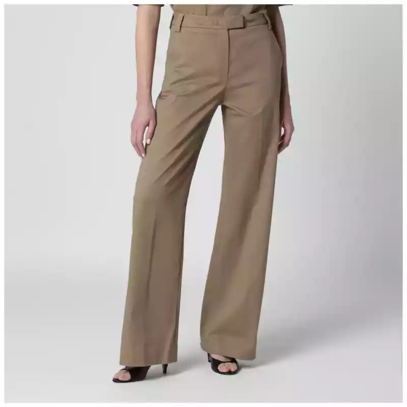 TheLatest Cognac cotton palazzo trousers