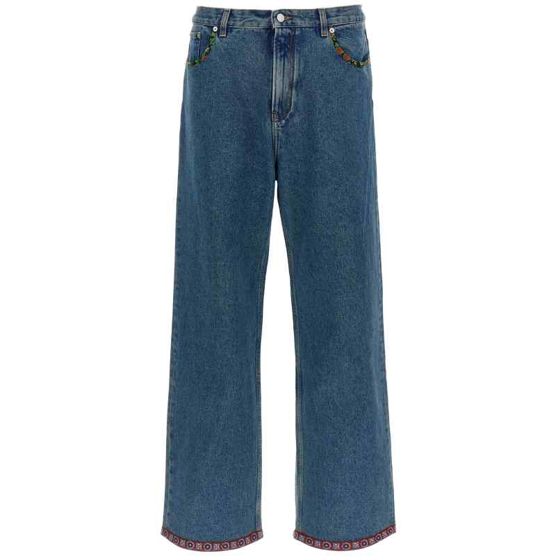 Valentino Garavani Floral Insert Jeans Valentino Garavani Floral Insert Jeans
