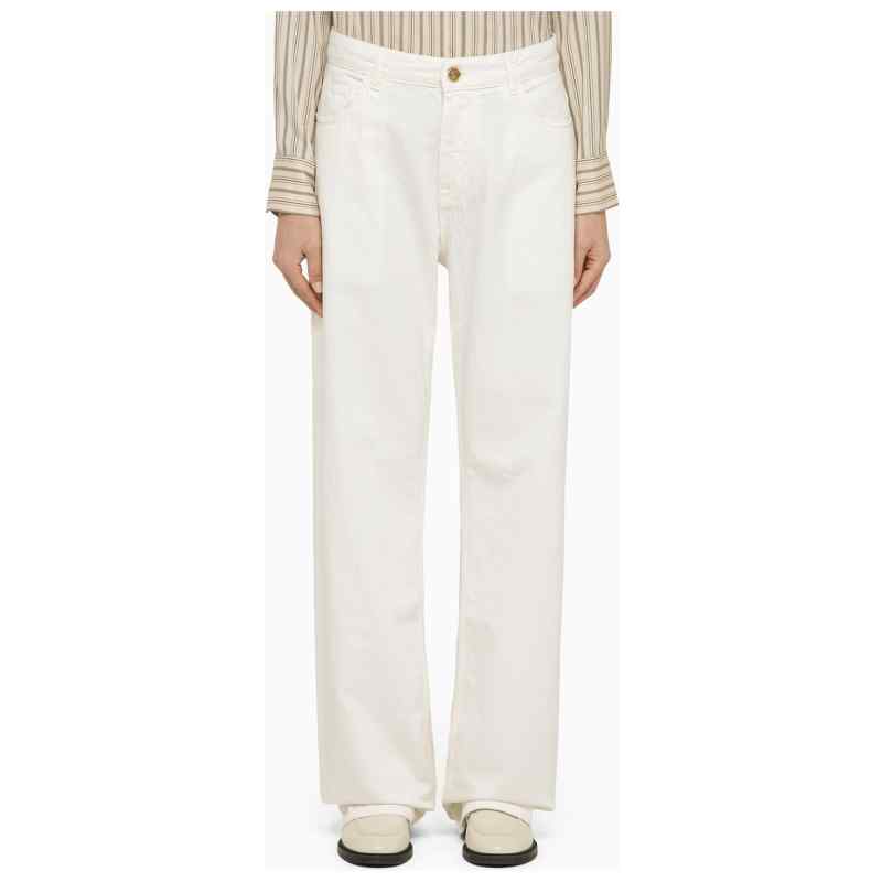 ETRO White denim baggy jeans
