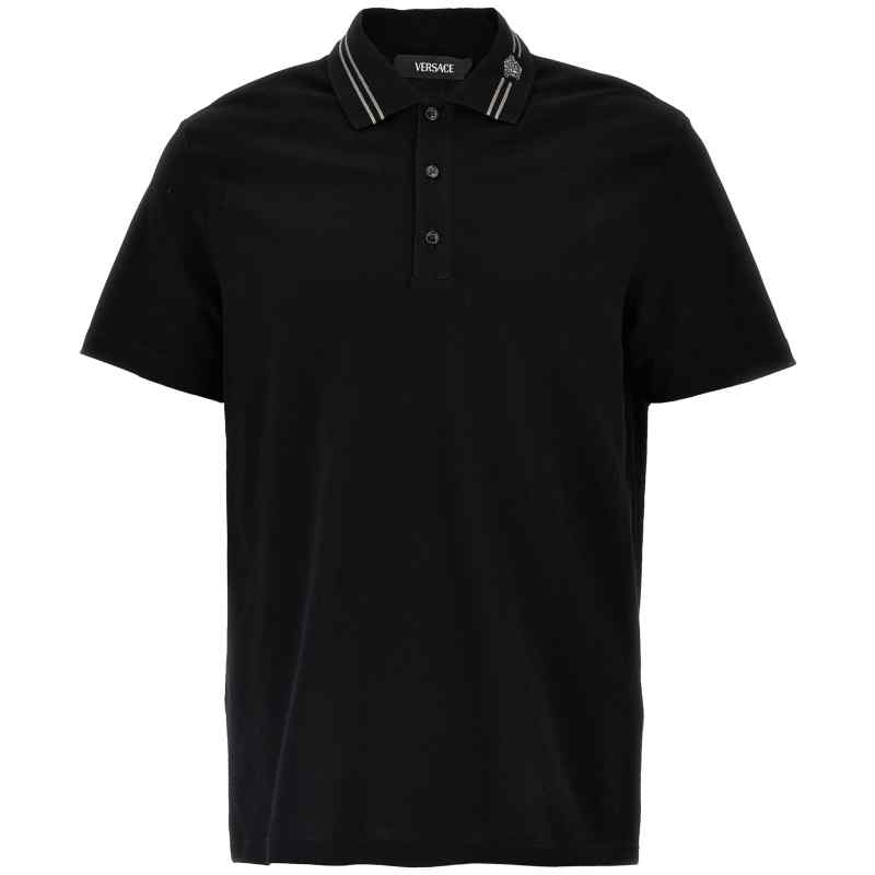 10139061A134631B000_01_M_2025-01-31T08-52-48.28Z Versace Medusa Embroidery Polo Shirt