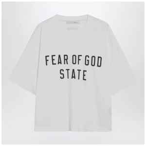 Fear of God Essentials White crewneck T-shirt with logo