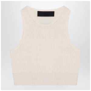 Fear of God Essentials Sporty white honeycomb tank top