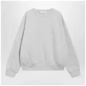 Fear of God Essentials Light grey mélange crewneck sweatshirt with logo