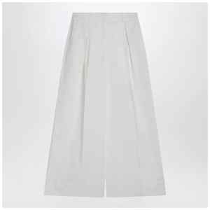 the garment White cotton palazzo trousers