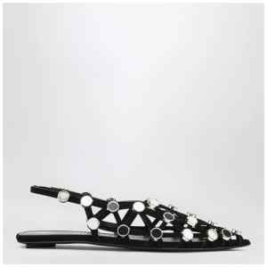 The Attico Black Grid ballerina