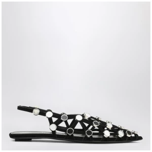 The Attico Black Grid ballerina