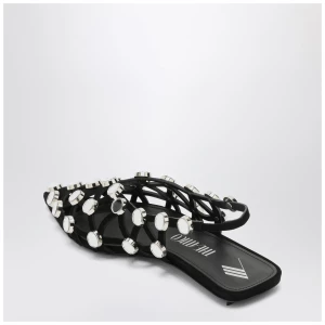 The Attico Black Grid ballerina