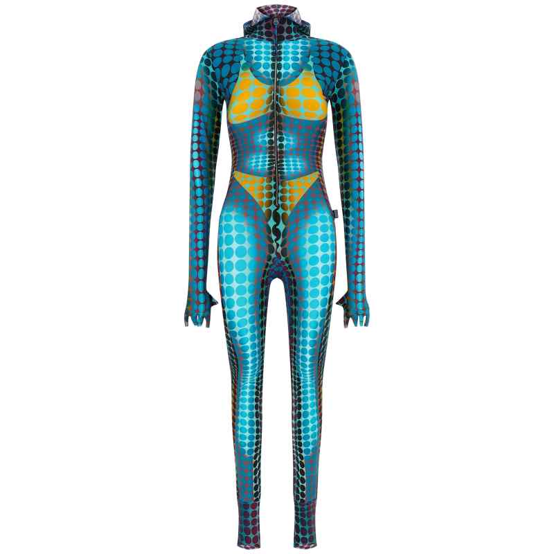 Jean Paul Gaultier Re-edition - The Blue Dots Print Jumpsuit