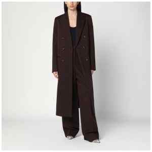 Stella McCartney Double-breasted plum wool coat
