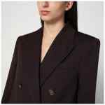 Stella McCartney Double-breasted plum wool coat