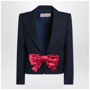 Valentino Blue viscose jacket with bow