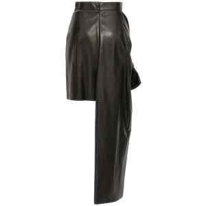 Alexander McQueen Maxi Bow Leather Skirt