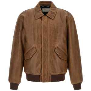 Saint Laurent Vintage Leather Bomber Jacket