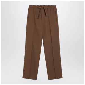 Valentino Brown gabardine trousers