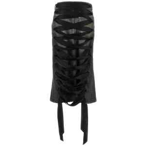 Balenciaga Lace Up Denim Skirt