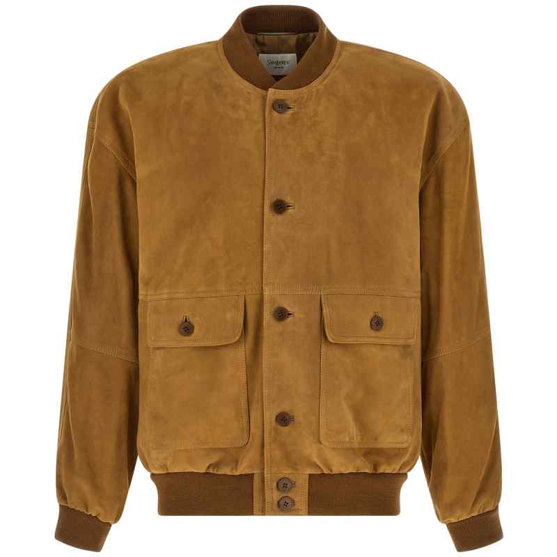 Saint Laurent Suede Bomber Jacket