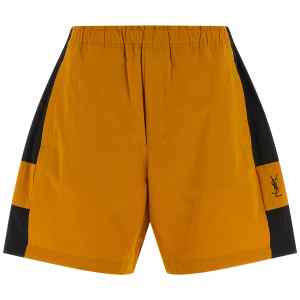Saint Laurent Cassandre Color-block Bermuda Shorts