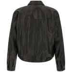 Saint Laurent Hammered Leather Bomber Jacket