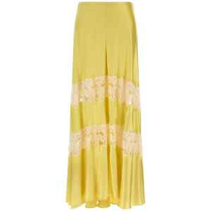 Alberta Ferretti Lace Insert Skirt