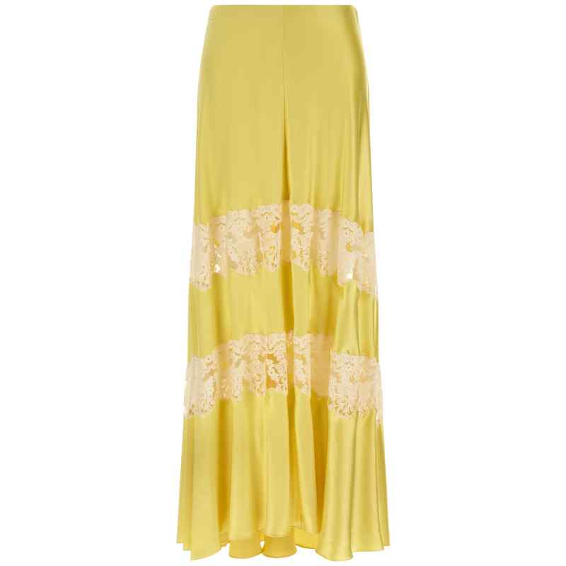 Alberta Ferretti Lace Insert Skirt