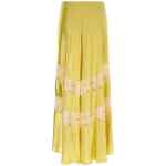 Alberta Ferretti Lace Insert Skirt