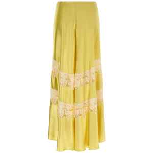 Alberta Ferretti Lace Insert Skirt