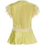 Alberta Ferretti Satin And Lace Top