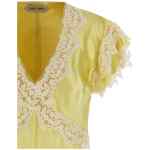 Alberta Ferretti Satin And Lace Top
